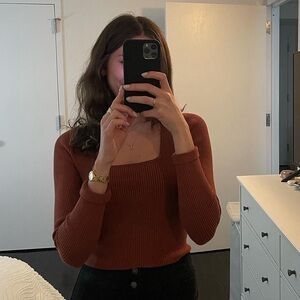 Ribbed long sleeve Abercrombie top